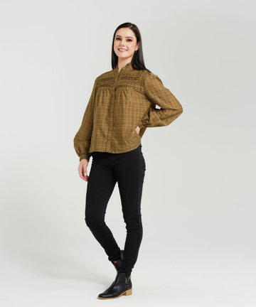 Zafina Genevieve Top - Khaki